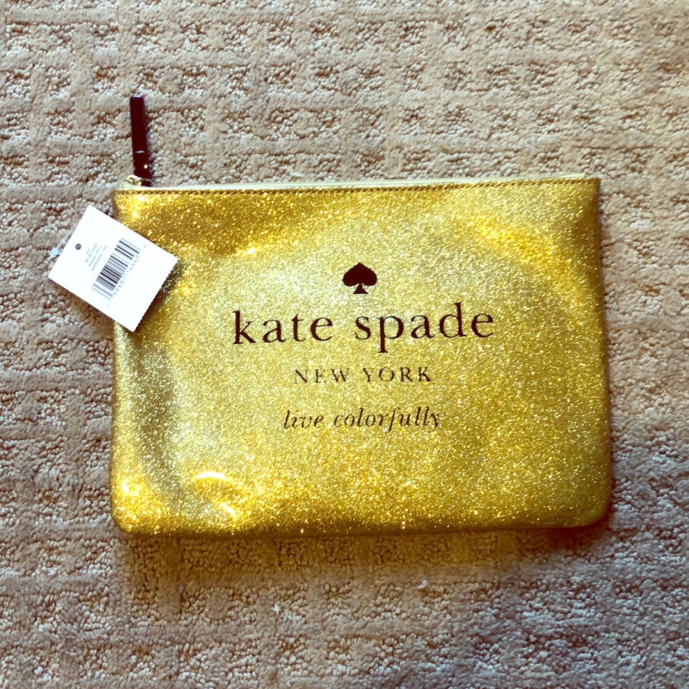 Gold Kate spade clutch bag